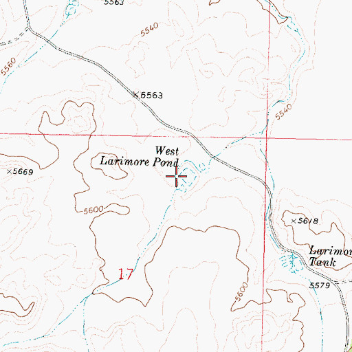Topographic Map of West Larimore Tank, AZ