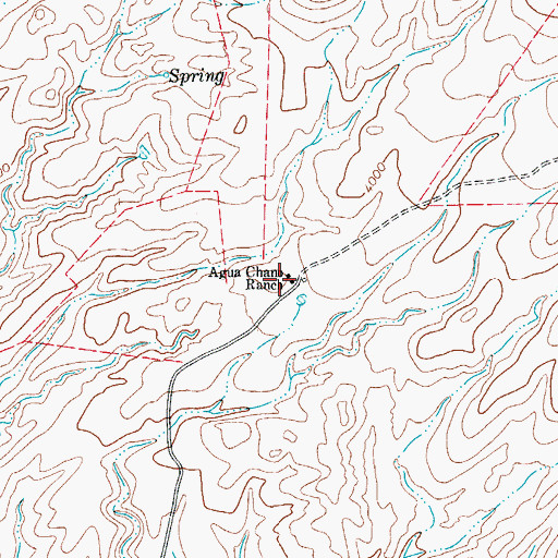 Topographic Map of Agua Chano Ranch, TX