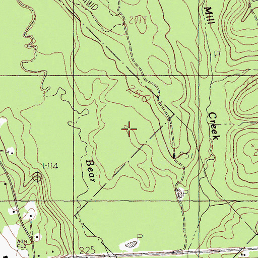 Topographic Map of Alabama-Coushatta Reservation, TX