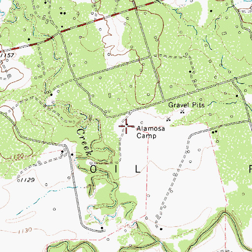 Topographic Map of Alamosa Camp, TX