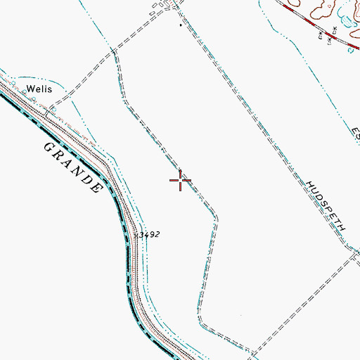 Topographic Map of Algodon Drain, TX