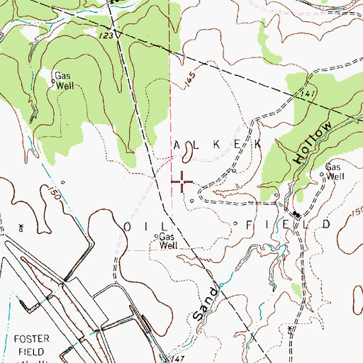 Topographic Map of Alkek Oil Field, TX