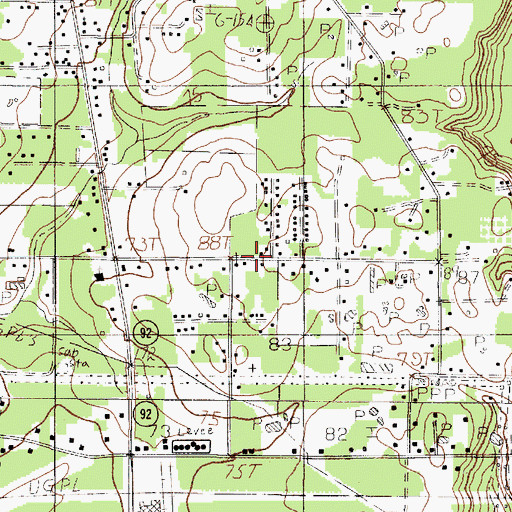 Topographic Map of All Faith Tabernacle, TX