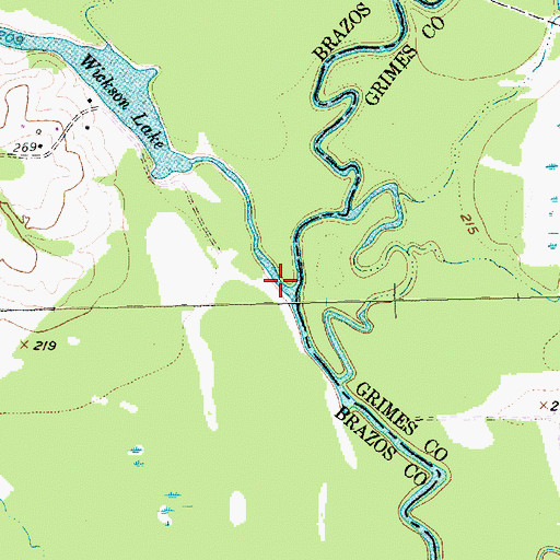 Topographic Map of Allcorn Creek, TX