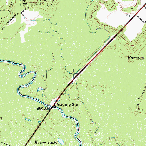 Topographic Map of Allen Branch, TX