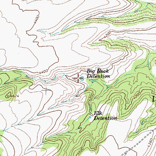 Topographic Map of Big Rock Detention, AZ