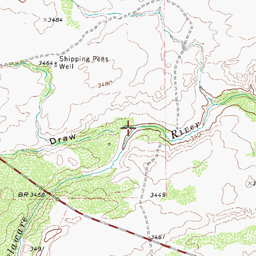 Topographic Map of Alligator Draw, TX