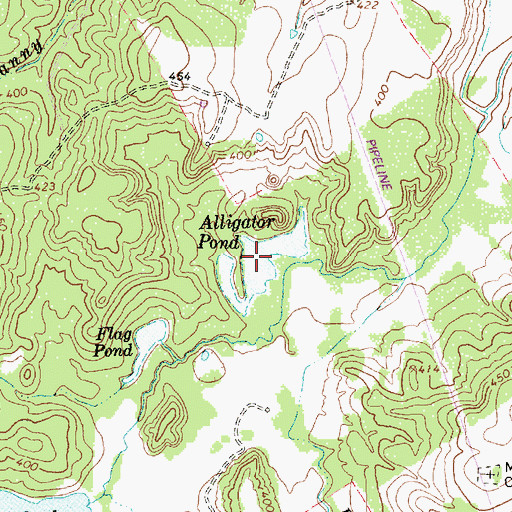 Topographic Map of Alligator Pond, TX