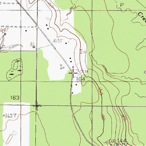 Topographic Map of Allison Cemetery, TX