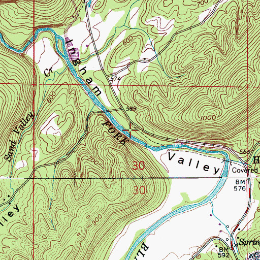 Topographic Map of Hendrick Gap, AL