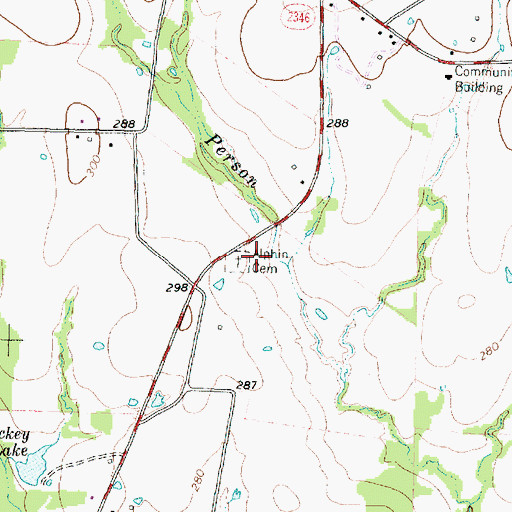 Topographic Map of Alphin Cemetery, TX
