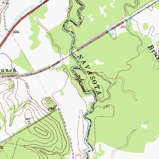 Topographic Map of Alum Branch, TX