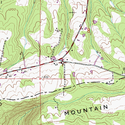 Topographic Map of Holly Springs Church, AL