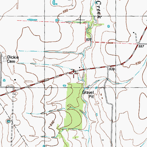 Topographic Map of Ambia School, TX