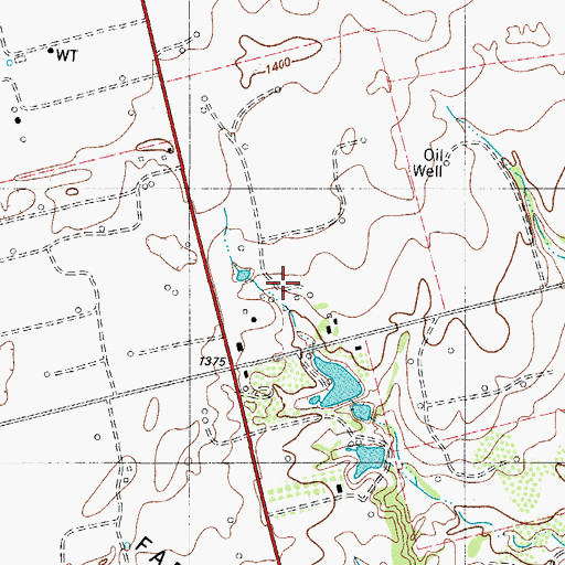 Topographic Map of Amerada Camp, TX