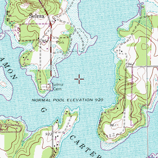 Topographic Map of Lake Amon G Carter, TX