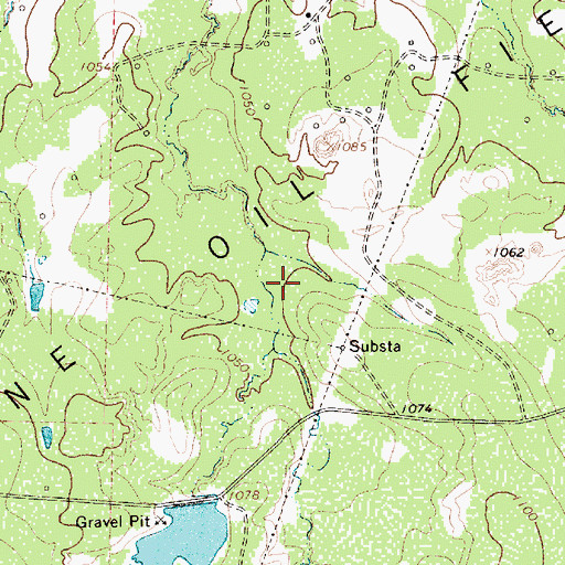 Topographic Map of Anarene Oil Field, TX