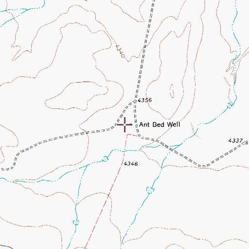 Topographic Map of Ant Bed Well, TX