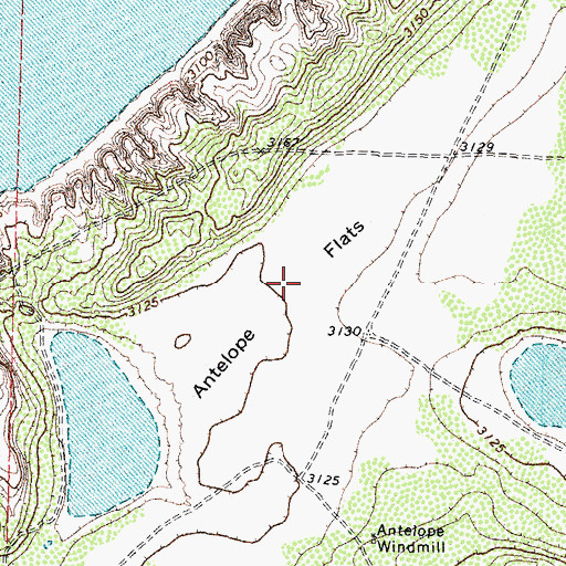 Topographic Map of Antelope Flats, TX