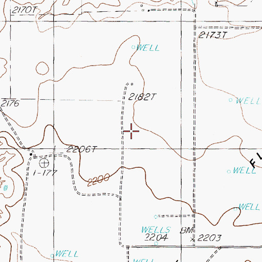 Topographic Map of Antelope Flats, TX