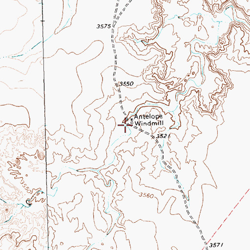 Topographic Map of Antelope Windmill, TX