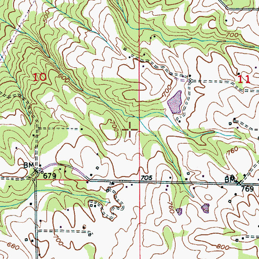 Topographic Map of Knob Mine, AL