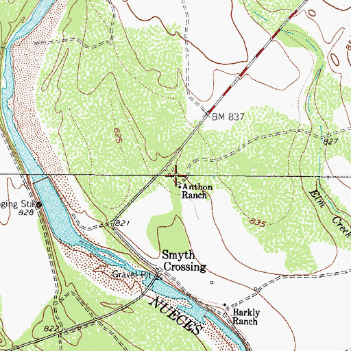 Topographic Map of Anthon Ranch, TX