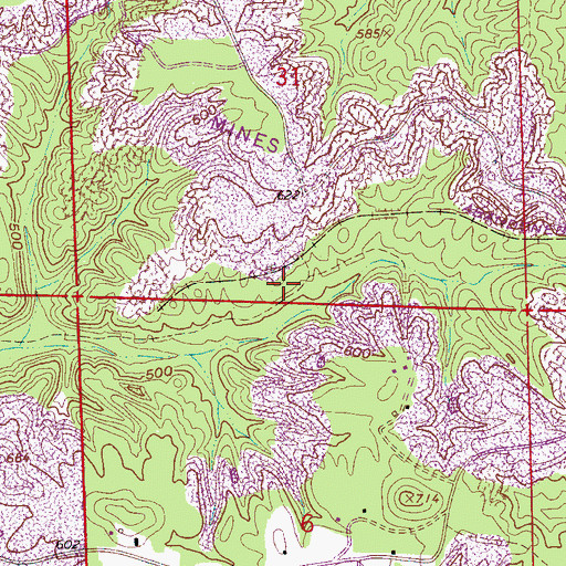 Topographic Map of Lehigh, AL