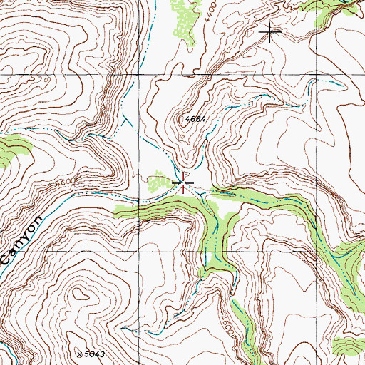 Topographic Map of Antonia Canyon, TX