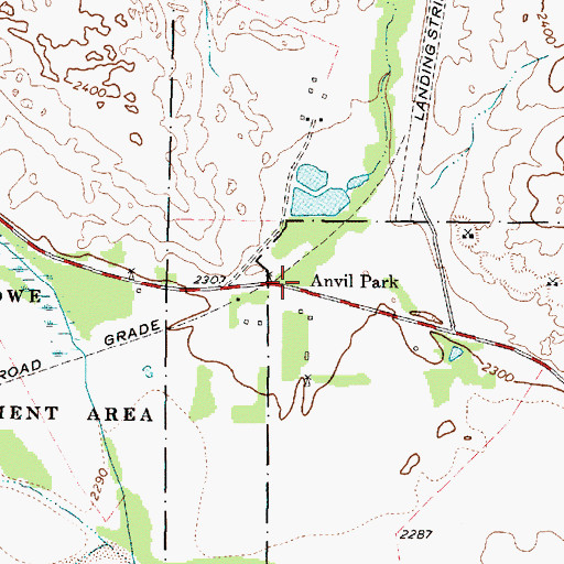 Topographic Map of Anvil Park, TX