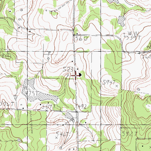 Topographic Map of Arc Ridge School, TX