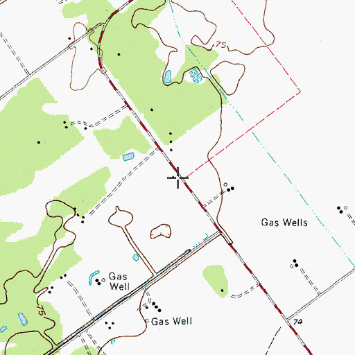 Topographic Map of Arenosa School, TX