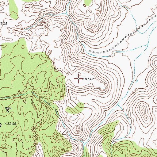 Topographic Map of Arkansas Mesa, TX