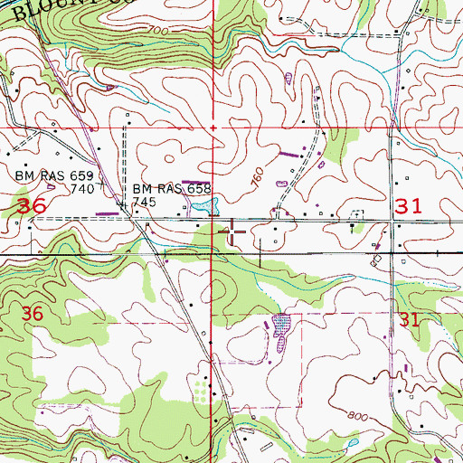 Topographic Map of Mount Hebron Church, AL