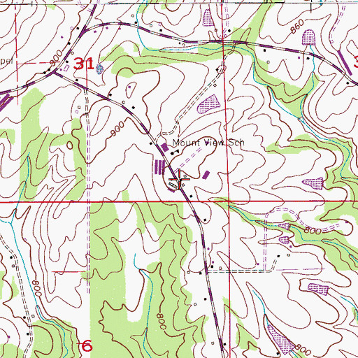 Topographic Map of Mount View, AL