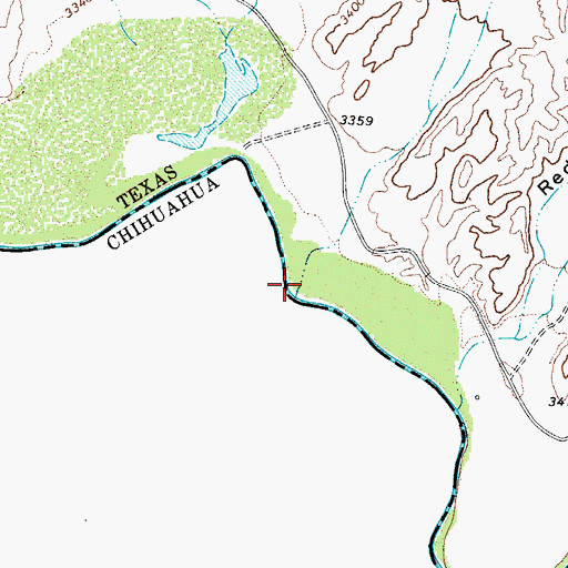 Topographic Map of Arroyo Caballo, TX