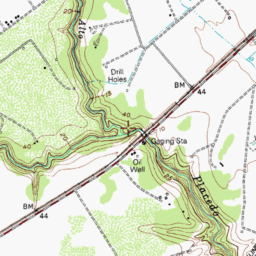 Topographic Map of Arroyo Palo Alto, TX