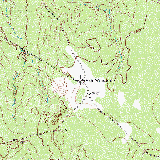 Topographic Map of Ash Windmill, TX