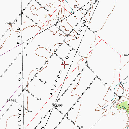 Topographic Map of Atapco Oil Field, TX