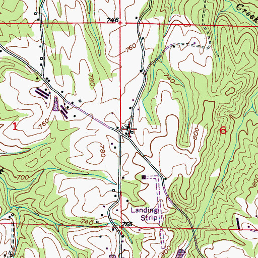 Topographic Map of Mountain View Church, AL
