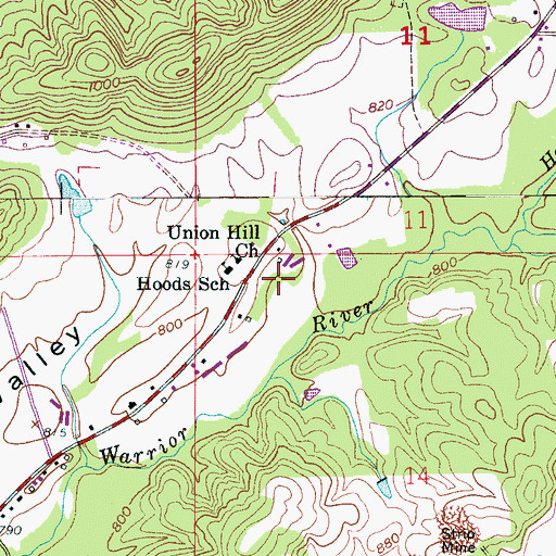 Topographic Map of Murphree, AL