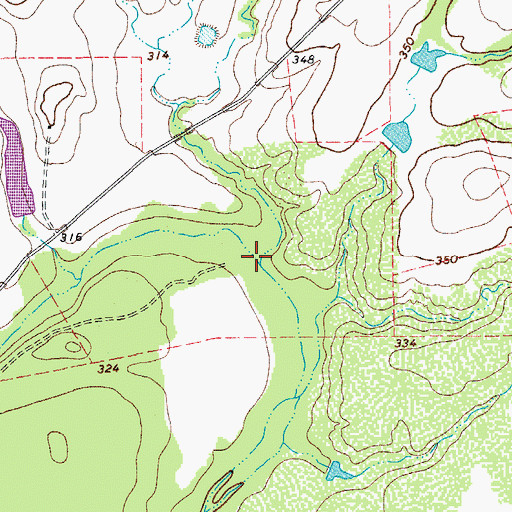 Topographic Map of Averia Creek, TX