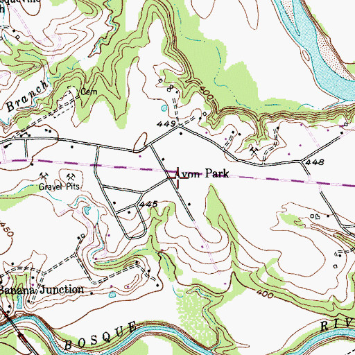 Topographic Map of Avon Park, TX