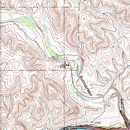 Topographic Map of Babb Ranch, TX