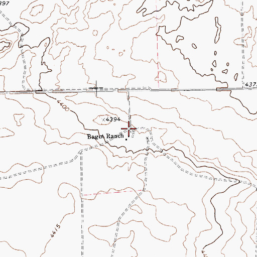 Topographic Map of Bagot Ranch, TX