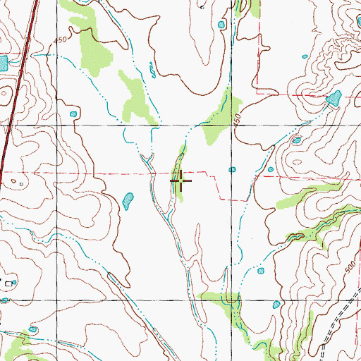 Topographic Map of Baker Branch, TX