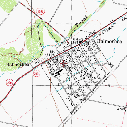 Topographic Map of Balmorhea, TX