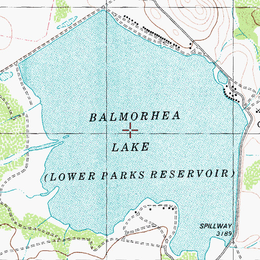 Topographic Map of Balmorhea Lake, TX