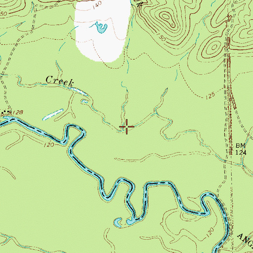 Topographic Map of Banks Creek, TX