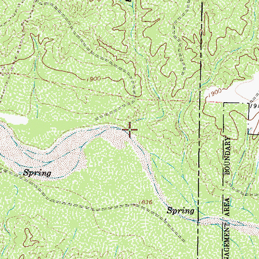 Topographic Map of Bar Canyon, TX